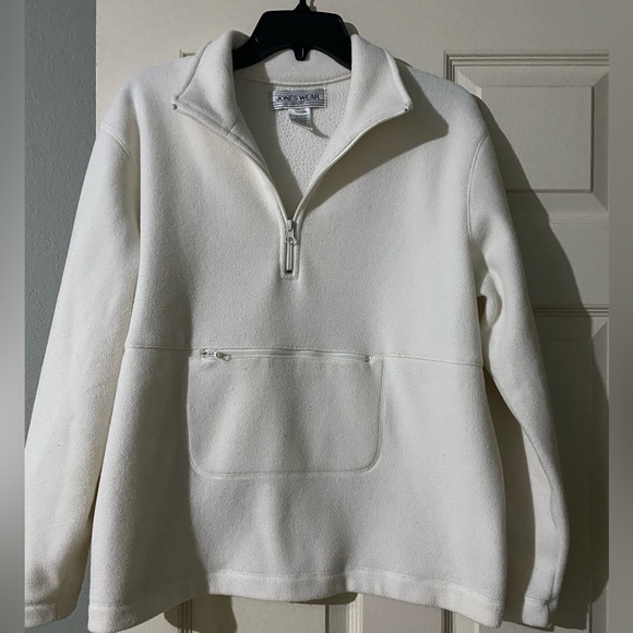 Jones Wear Tops - Jones Sport wear. Cream color fleece pullover. Large.